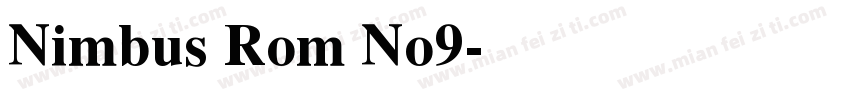 Nimbus Rom No9字体转换